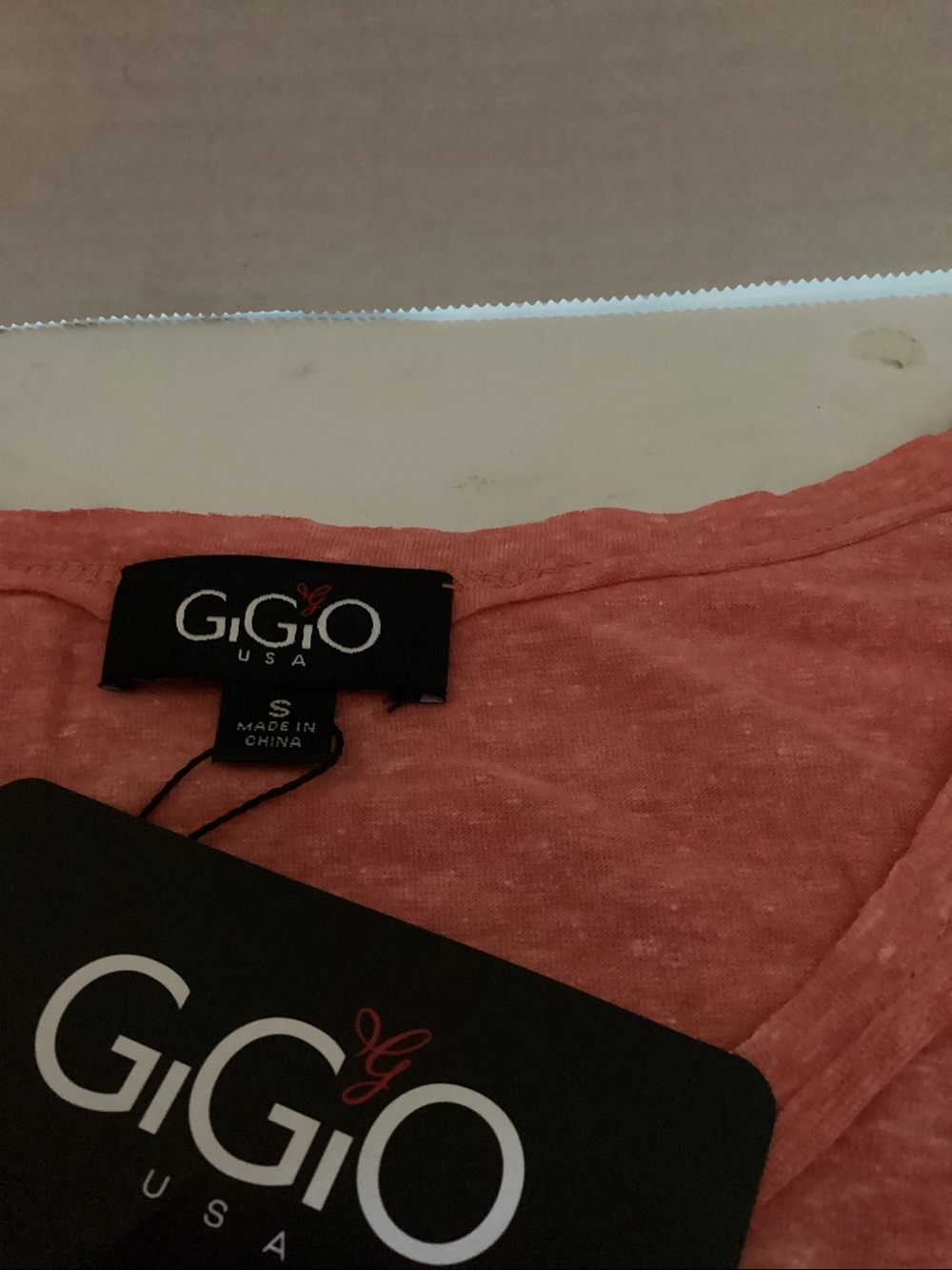 GiGiO Women's Coral Scoop Neck Tee - Picture 3 of 3